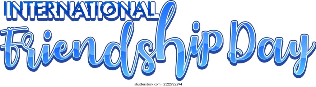 International Friendship Day logo banner illustration