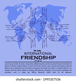 INTERNATIONAL FRIENDSHIP DAY, POSTER AND BANNER, 3O JULY