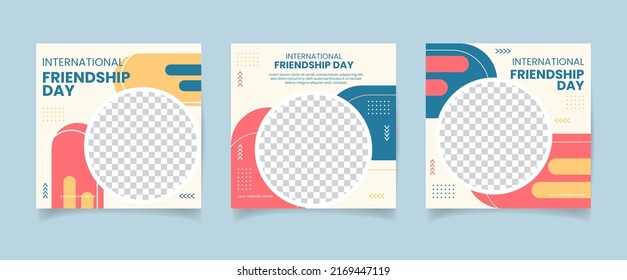 International friendship day Social Media Post Template simple