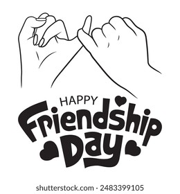 International friendship day for t shirt, banner and getting card design