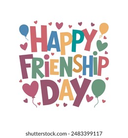 International friendship day for t shirt, banner and getting card design