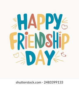 International friendship day for t shirt, banner and getting card design