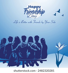 International Friendship Day Vector Design, Greeting Card