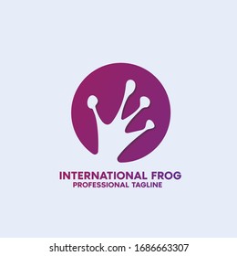 international frog vector logo design template