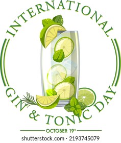 International Gin and Tonic Day Banner illustration