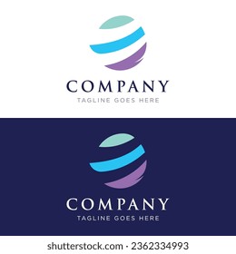 International globe logo design with a modern and unique concept. Logo for business, web, company and technology.