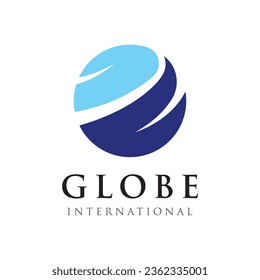 International globe logo design with a modern and unique concept. Logo for business, web, company and technology.