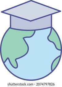 international graduate Isolated Vector icon which can easily modify or edit

