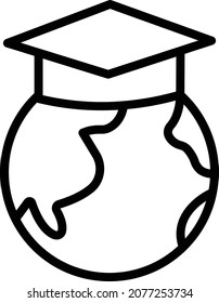 international graduate Isolated Vector icon which can easily modify or edit

