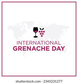 International grenache day greetings vector.