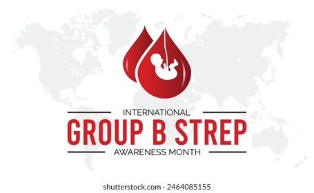 International Group B Strep Awareness Month observed every year in July. Template for background, banner, card, poster with text inscription.