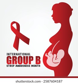 International Group B Strep Awareness Month vector graphic great for International Group B Strep Awareness Month celebration. flat design. story design. flat illustration. simple and elegant