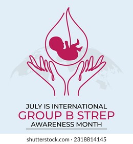 international group b strep day design template for celebration. international group b strep vector design. group b strep awareness. baby vector design.