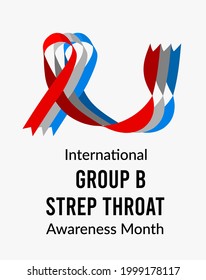 International Group B Strep Throat Awareness Month. Vector illustration on light background