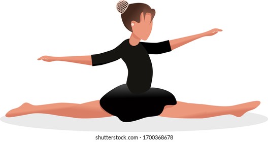 International Gymnastics Day. Also World Ballet Day. Graphic drawing. Close-up. Can be used for posters, books, websites, stickers, letters, magnets.
