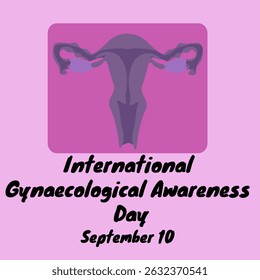 International Gynaecological Awareness Day, idea for a poster, banner, leaflet or postcard vector illustration about an important medical date