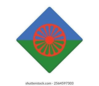 International Gypsy flag square  shaped. vector