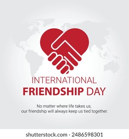 international handshake - friendship logo - Happy Friendship day vector fun design. international holiday. Usable for greeting cards, posters. Best friends forever