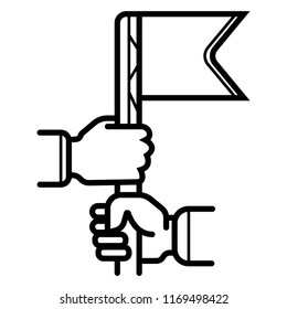 International Handshake Icon vector illustration