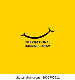 International Happiness Day Celebration Vector Template Design Illustration