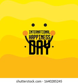 International Happiness Day Celebration Vector Template Design Illustration