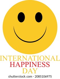 International happiness day vector design concept