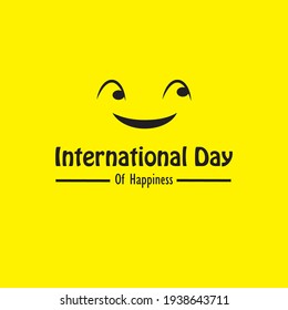 international happy day vector template yellow