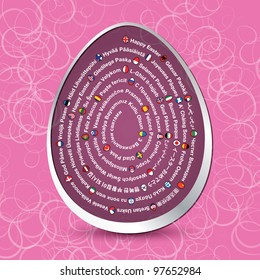 International Happy easter egg in 39 languages