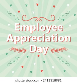 International Happy Employee Appreciation Day 2024. Employee Appreciation creative concept background.style Vector Design Illustration for Background, Poster, Banner, Advertising, Greeting Card.