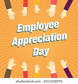 International Happy Employee Appreciation Day 2024. Employee Appreciation creative concept background.style Vector Design Illustration for Background, Poster, Banner, Advertising, Greeting Card.