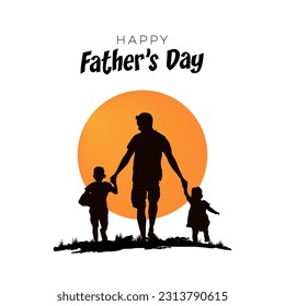 International Happy Father's Day. Billboard, Poster, Social Media, Greeting Card template.