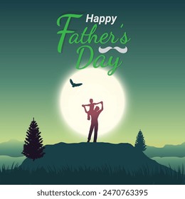 International Happy Father's Day, illustrations like fatherhood, celebrate Father's Day