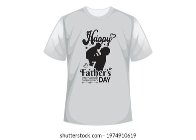 International happy fathers day Vector tshirt mug poster banner flyer illustration design