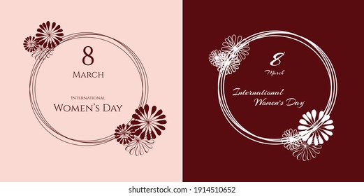 International happy woman's day wish theme for greetings card, banner, social media template