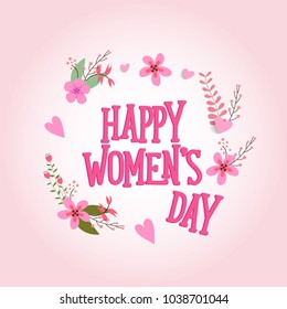 International Happy Women's Day. 8 March holiday background. Vector illustration