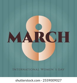 International happy Womens day 8 march card. Flat vector illustration