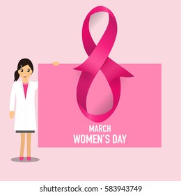International Happy Women's Day. 8 March holiday background. Vector illustration.
