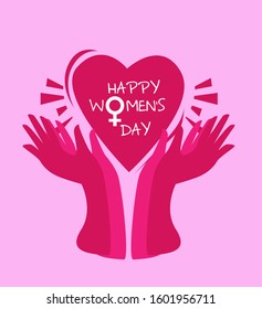international happy women's day banner or background, vector illustration for 8 march event