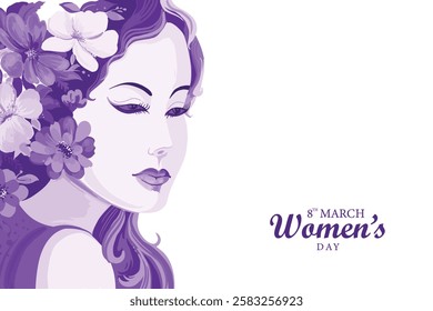 International happy womens day card background