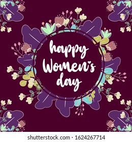 The International Happy Women's Day. greeting card for women's day. Vector. 