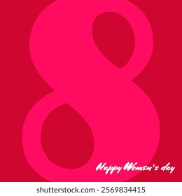 International happy Womens day. Greeting poster or banner. Bright gradient colors. Flat vector illustration