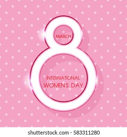 International Happy Women's Day Greeting card design 