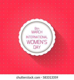 International Happy Women's Day Greeting card design 