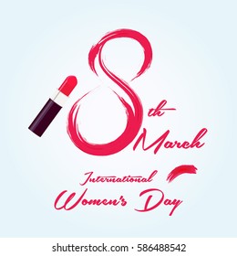 International Happy Women's Day Greeting card design