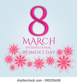 International Happy Women's Day Greeting card design