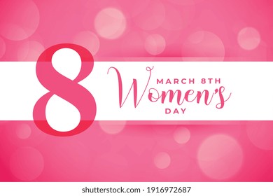 international happy womens day pink card design