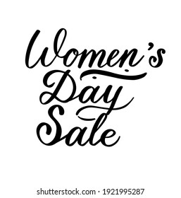 International Happy Women's Day sale hand lettering. Vector typography illustration