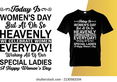 International Happy Women's Day t-shirt design.