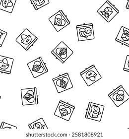 international holiday day vector seamless pattern thin line illustration