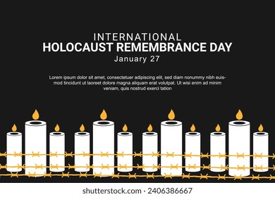Internationaler Holocaust-Holocaust-Tag-Hintergrund. Vektorgrafik-Design.